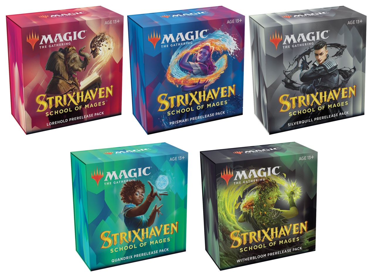 Magic the Gathering Strixhaven: School of Mages - Prerelease Pack Set of 5