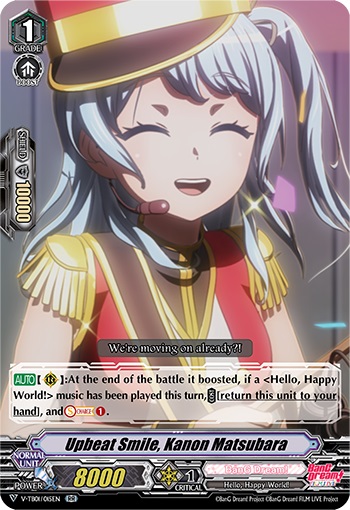 Upbeat Smile, Kanon Matsubara - V-TB01/015EN - RR