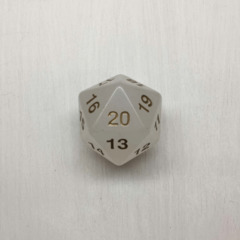 Jumbo Spindown D20 55mm Translucent White