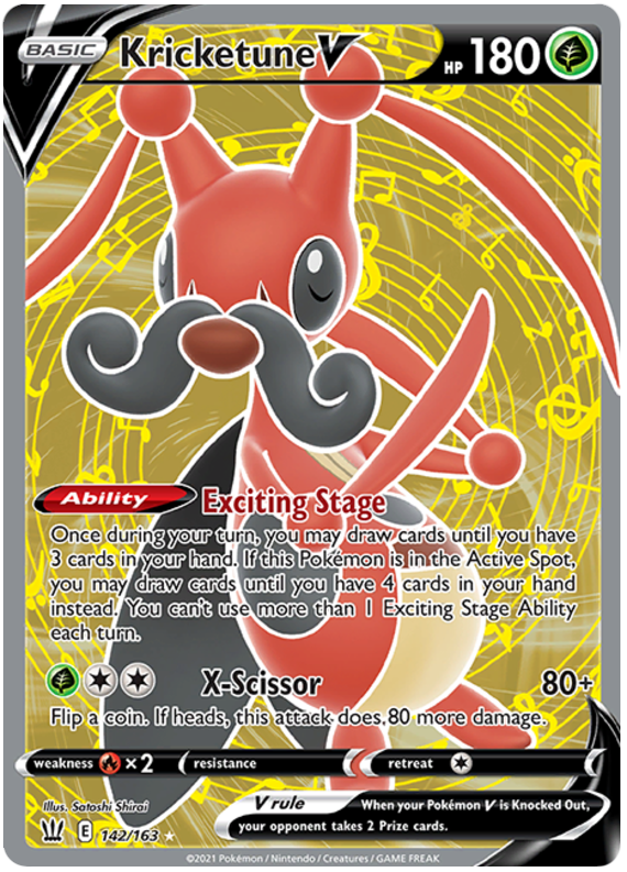 Kricketune V - 142/163 - Full Art Ultra Rare