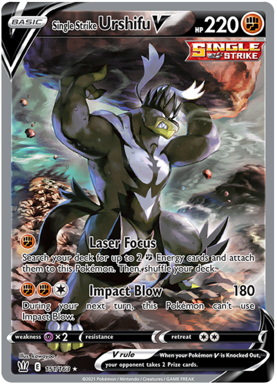 Single Strike Urshifu V - 151/163 - Full Art Ultra Rare - Cartes 