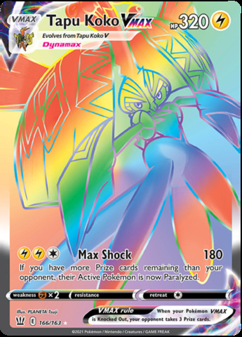 Tapu Koko VMAX - 166/163 - Secret Rare