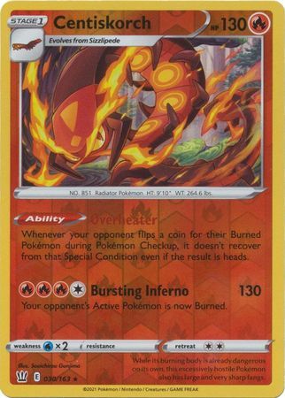 Centiskorch - 030/163 - Rare - Reverse Holo