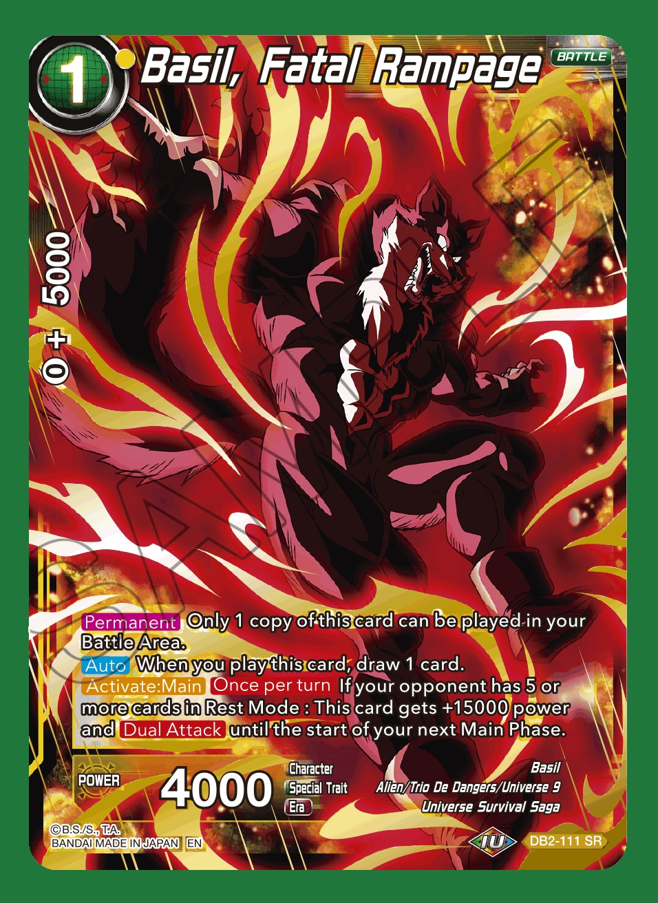 Basil, Fatal Rampage (Reprint) - DB2-111 - SR