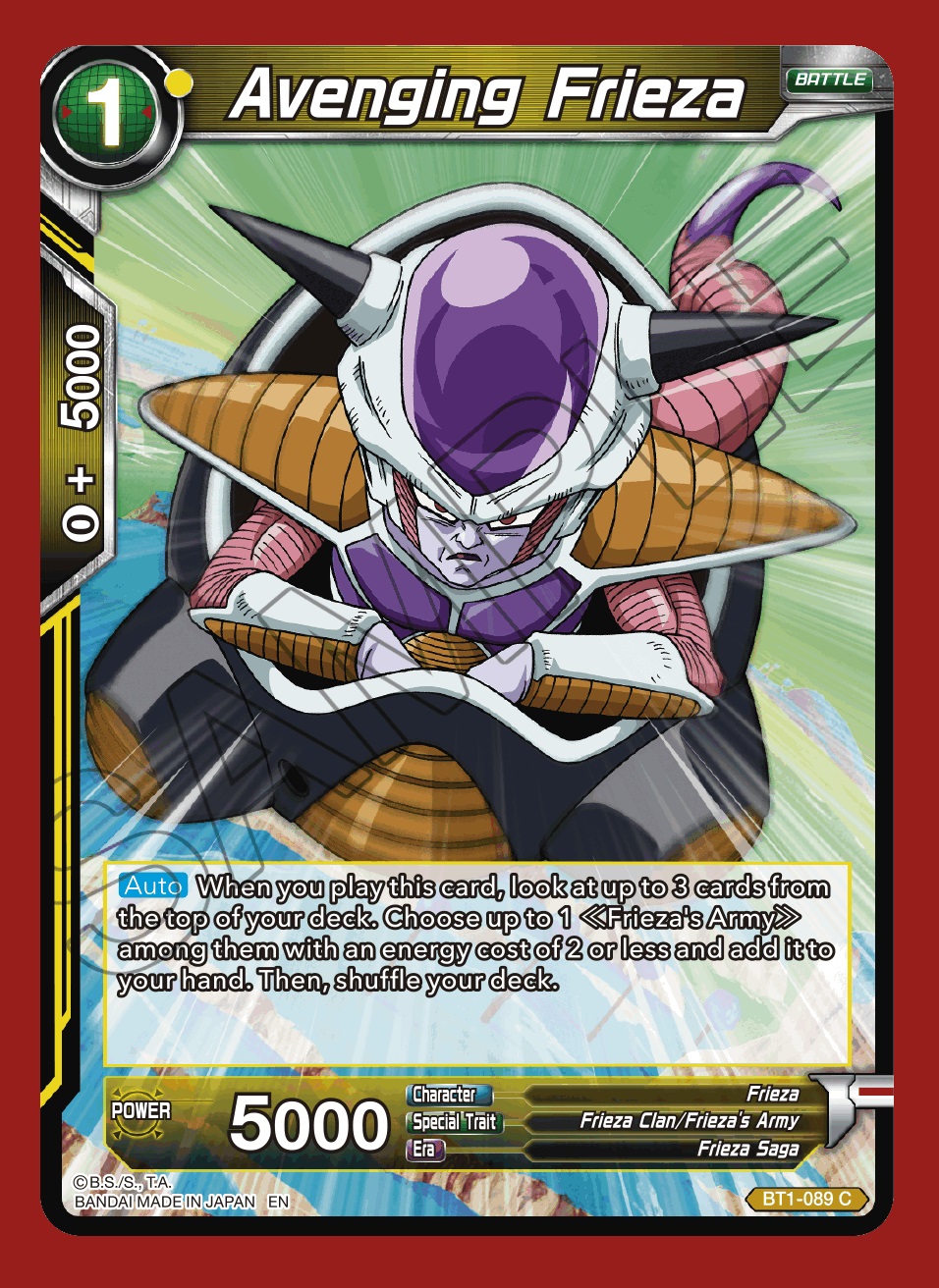 Avenging Frieza (Reprint) - BT1-089 - C - Foil