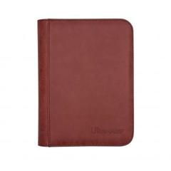 Ultra Pro - Zippered 4-Pocket Premium PRO-Binder - Suede Collection: Ruby