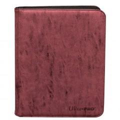 Ultra Pro - Zippered 9-Pocket Premium PRO-Binder - Suede Collection: Ruby