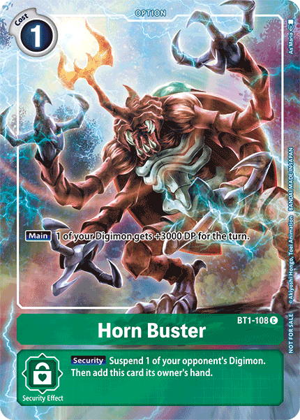 Horn Buster - BT1-108 (Tamers Evolution Box) - Foil