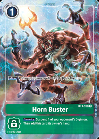 Horn Buster - BT1-108 (Tamers Evolution Box) - Foil