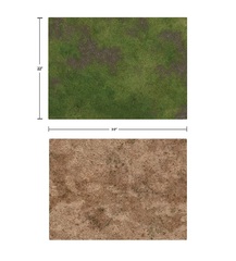 22x30 Game Mat - Broken Grassland / Desert Scrubland