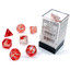 Polyhedral 7-Dice Set CHX27554 - Nebula Red/Silver Luminary