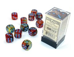 12Ct Nebula D6 Dice Set Primary/Blue Luminary (CHX27759)