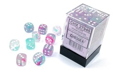 36Ct Nebula D6 Dice Set Wisteria/White Luminary (CHX27945)