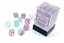 36Ct Nebula D6 Dice Set Wisteria/White Luminary (CHX27945)