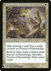 Pursuit of Knowledge - The List