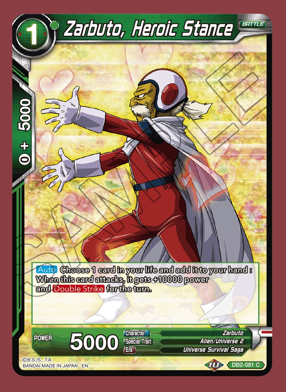 Zarbuto, Heroic Stance (Reprint) - DB2-081 - C - Foil