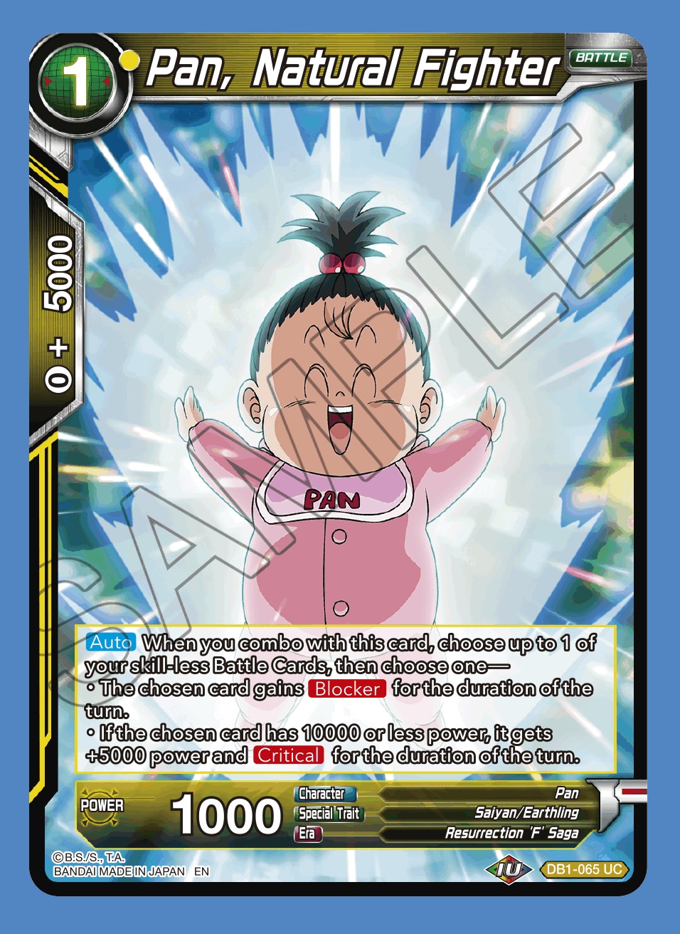 Pan, Natural Fighter (Reprint) - DB1-065 - UC - Foil