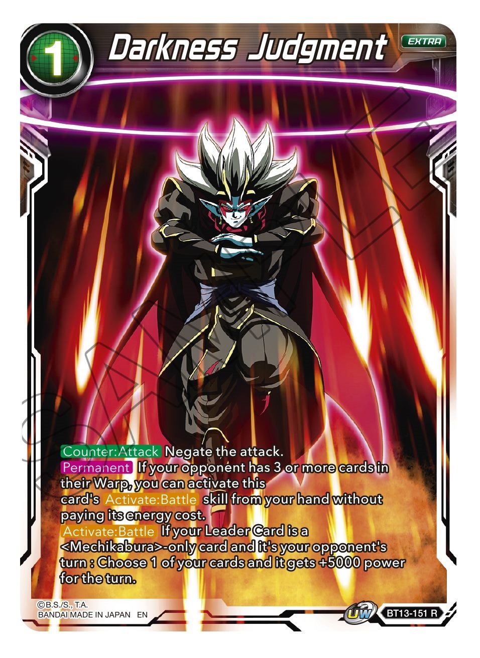 Darkness Judgment - BT13-151 - R - Foil