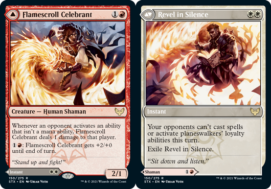 Flamescroll Celebrant // Revel in Silence - Foil