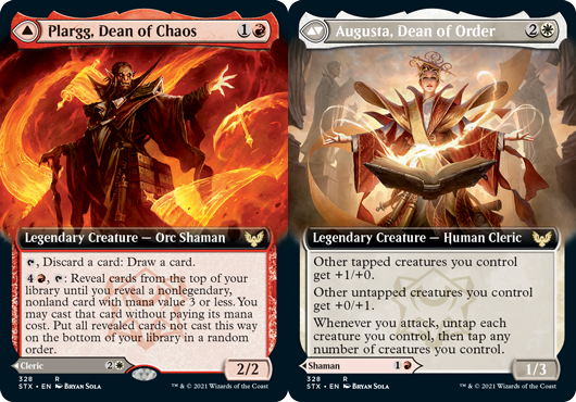 Plargg, Dean of Chaos // Augusta, Dean of Order - Extended Art