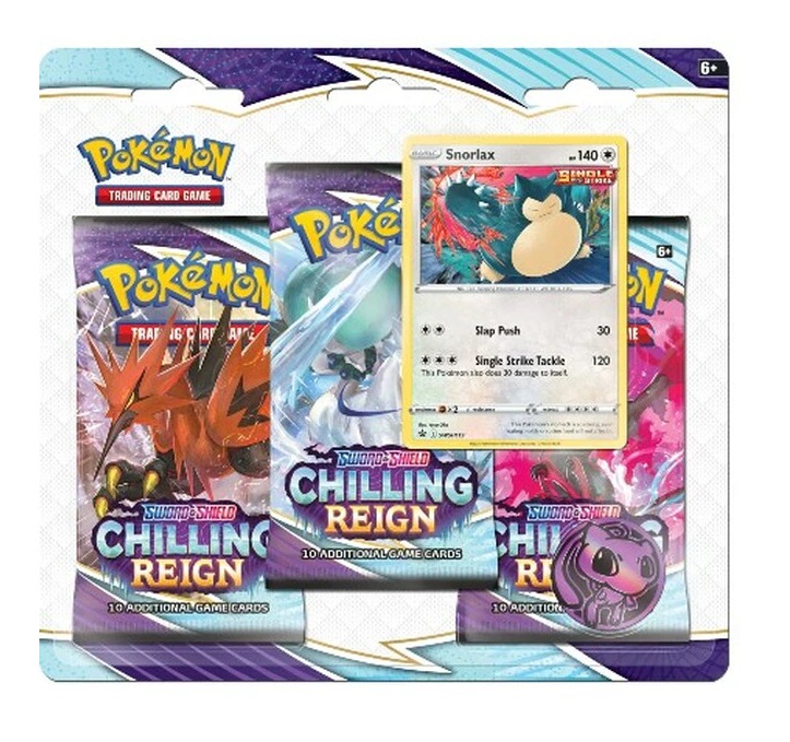 Sword & Shield: Chilling Reign 3-Pack Blister - Snorlax
