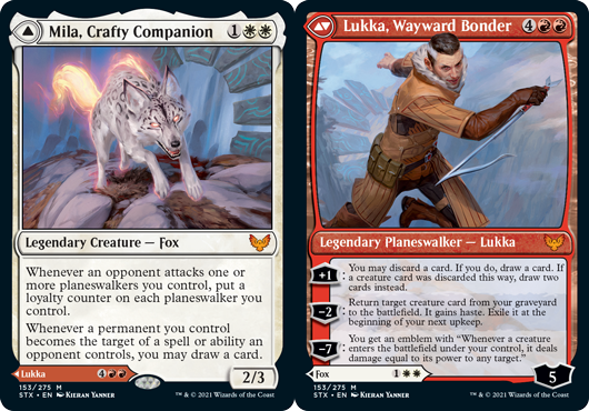 Mila, Crafty Companion // Lukka, Wayward Bonder