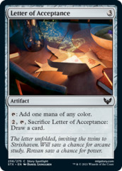 Letter of Acceptance - Foil