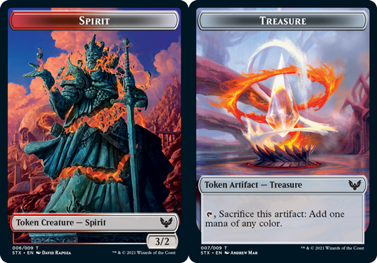 Token - Spirit // Treasure - Foil