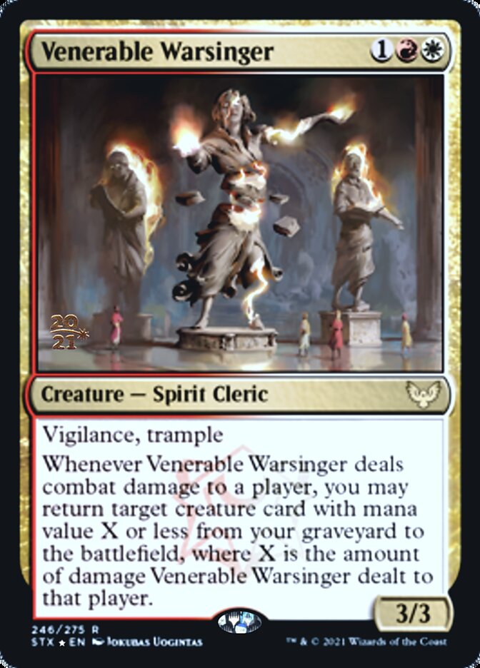 Venerable Warsinger - Foil - Prerelease Promo