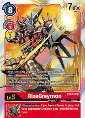 RizeGreymon - BT4-017 - SR - Alternate Art