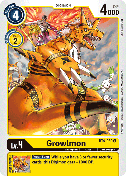 Growlmon - BT4-039 - C