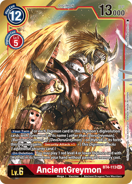 AncientGreymon - BT4-113 - SEC - Alternative Art - Foil AncientGreymon - BT4-113 - SEC - Alternative Art - Foil