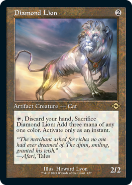 Diamond Lion - Retro Frame