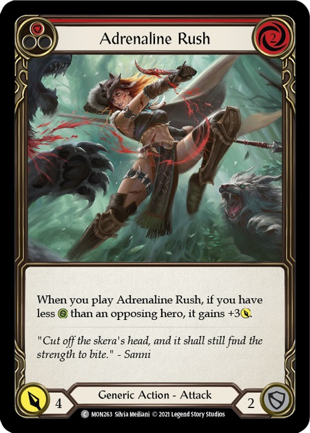 Adrenaline Rush (Red) - Rainbow Foil - 1st Edition