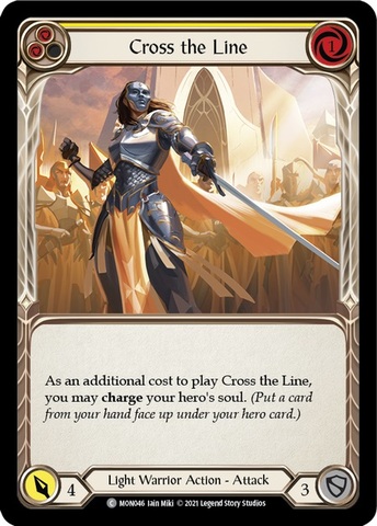Cross the Line (Yellow) - Rainbow Foil - 1st Edition