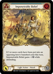 Impenetrable Belief (Blue) - Rainbow Foil - 1st Edition