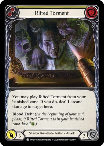 Rifted Torment (Yellow) - Rainbow Foil - 1st Edition
