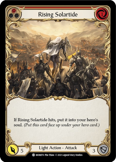 Rising Solartide (Red) - Rainbow Foil - 1st Edition