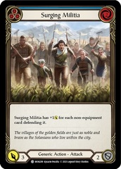 Surging Militia (Blue) - Rainbow Foil - 1st Edition