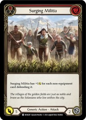 Surging Militia (Red) - Rainbow Foil - 1st Edition