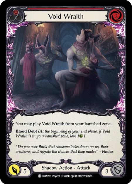 Void Wraith (Red) - Rainbow Foil - 1st Edition