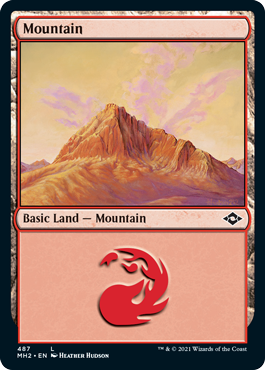 Mountain (487) - Foil Etched