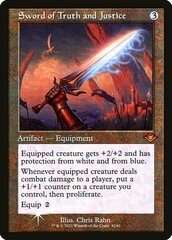 Sword of Truth and Justice - Foil - Retro Frame