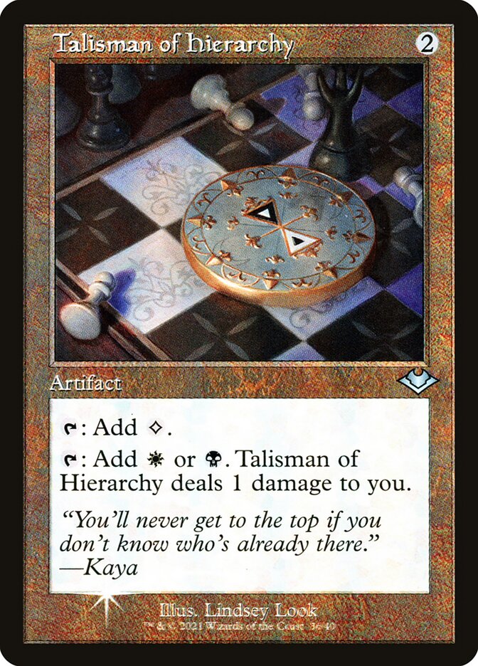 Talisman of Hierarchy - Foil Etched - Retro Frame Talisman of Hierarchy - Foil Etched - Retro Frame