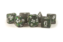 Metallic Dice Games - Icy Opal: Black - 16mm Dice Set