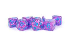 7-Die Set 16mm Resin Flash Dice: Purple