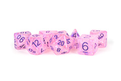 7-Die Set 16mm Resin Flash Dice: Pink