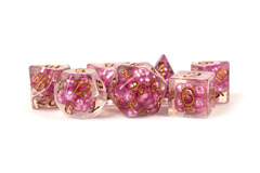 7-Die Set 16mm Resin Pearl: Pink / Copper Numbers