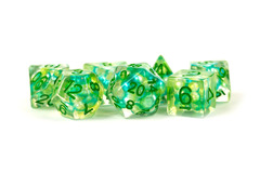 7-Die Set 16mm Resin Pearl: Seafoam / Green Numbers