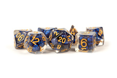 7-Die Set 16mm Resin Pearl: Royal Blue / Gold Numbers